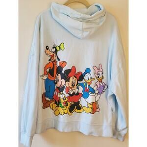 2024 Walt Disney World Parks Minnie & Friends Women Zip Hoodie 1XL Light Blue